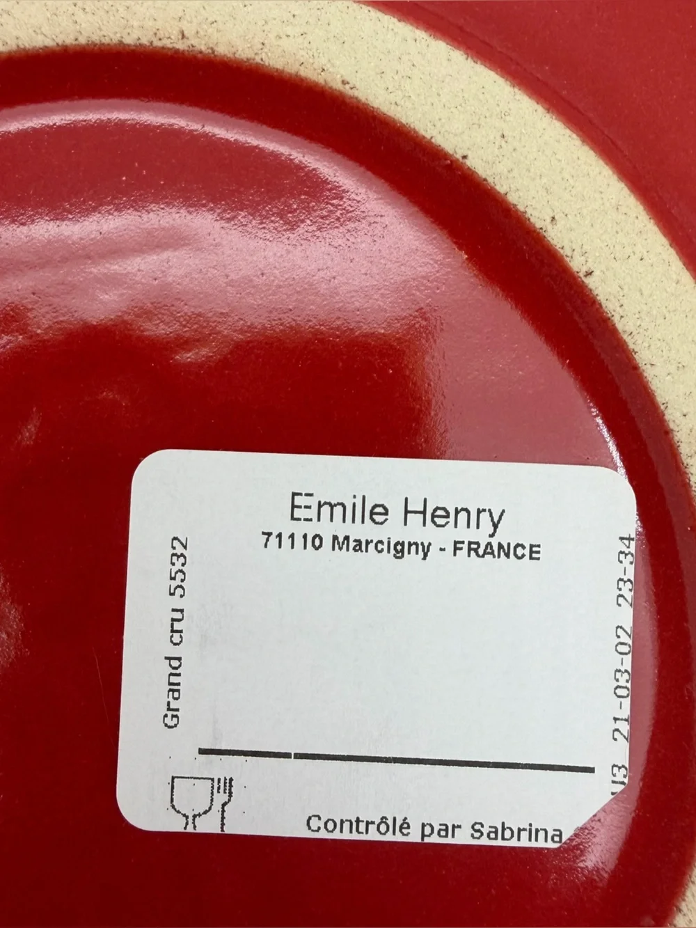 Emile Henry Flame Ceramic Tagine 3.7 Qt Baking Dish Red 55.32 NWOB